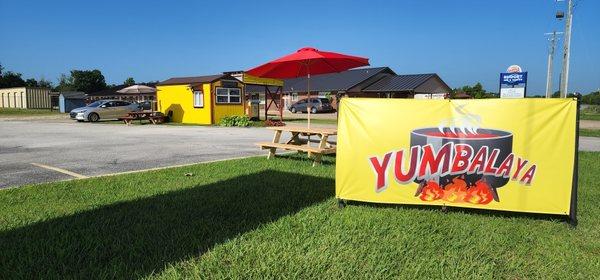 Drive-thru.. use our picnic tables