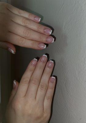 Gel manicure with French & chrome