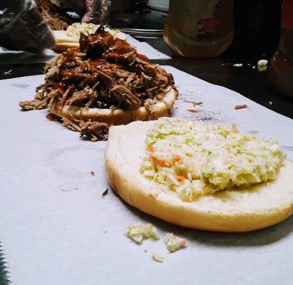 Jumbo BBQ with slaw