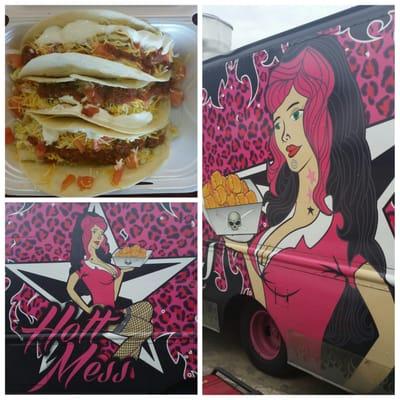 Shredded Buffalo Chicken Tacos + Hot Graphics from Hot Mess Food Truck