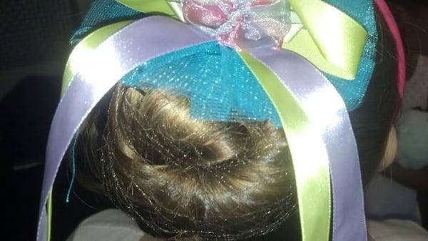 Miss Claire's amazing Ballet Bun! Boo-ya! :)