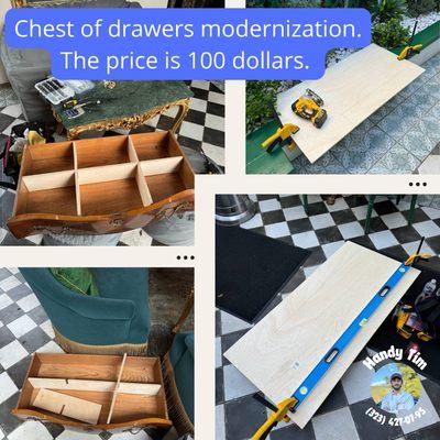 Chest of drawers modernization