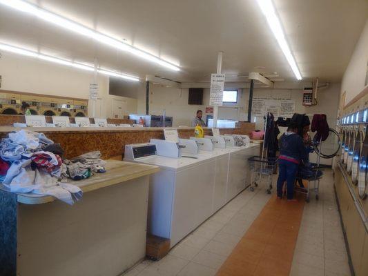 Here's a peek inside the laundromat.