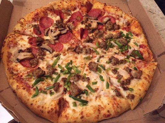 Carry-out special: 1 large, 3 toppings pizza for $7.99