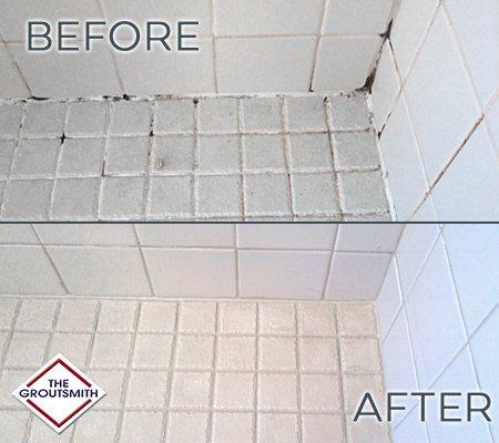 Shower grout cleaning and restoration