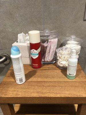 Products in the restroom