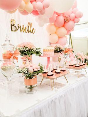 1st birthday candy table