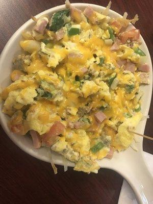 Morning Glory Skillet with scrambled eggs