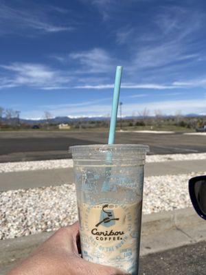 Parking area close to Caribou coffee.  I love get a coffee and then sit and look at the mountains.