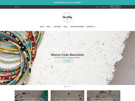 Web Design for Locality Bracelets