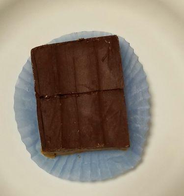 Chocolate peanut butter square