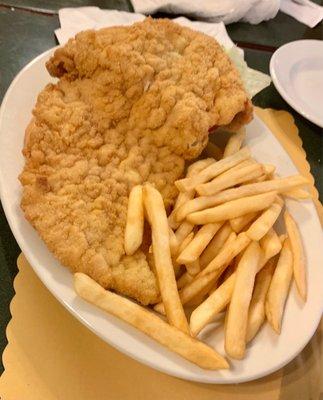 Tenderloin and fries.