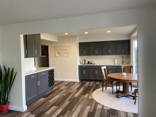 Cabinet flooring and counter remodel