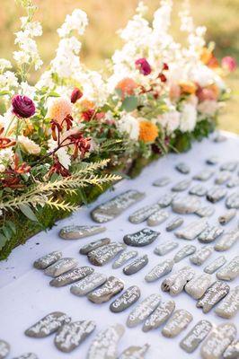 Florals for seating Sandy Hook Ashley Mac Photography