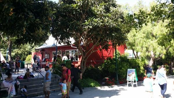 Adjacent to Red Barn Gifts, inside Gilroy Gardens...