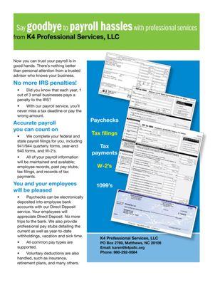 Need help processing your payroll? Schedule your FREE consultation today! 980-292-0584