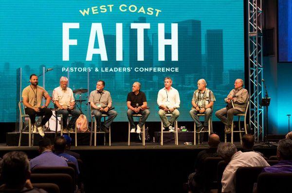 2018 Senior Pastor's Conference. Garid Beeler, Mike MacIntosh, David Rosales, Raul Ries, Jack Hibbs, Jeff Johnson, and Don McClure.