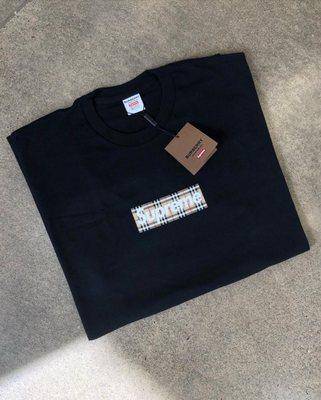 SUPREME X BURBERRY BOX LOGO TEE!