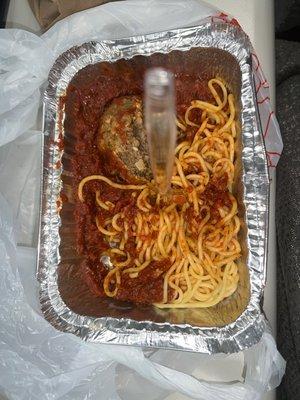 Spaghetti and Meatball lunch