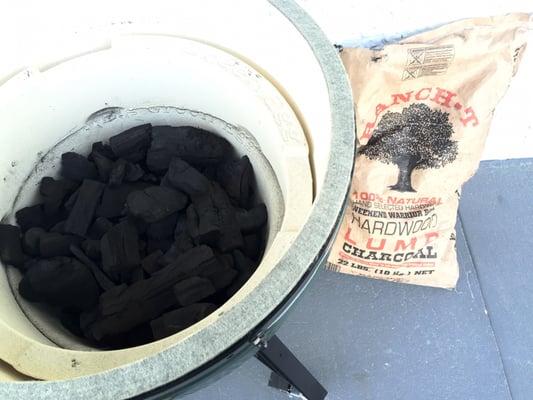 Great new Lump Charcoal in the Big Green Egg.