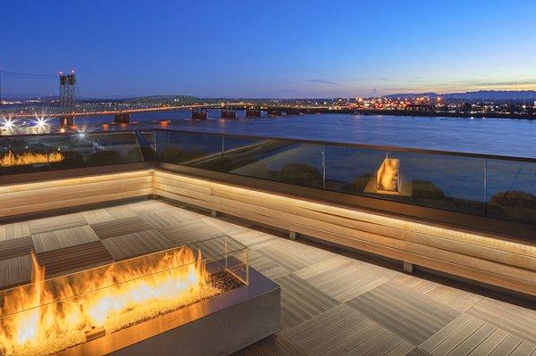 Rooftop deck with fire pit | Rediviva