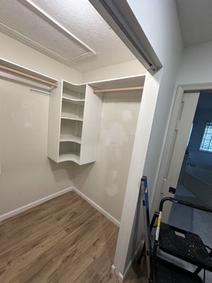 Modernizing closet for his and hers closet