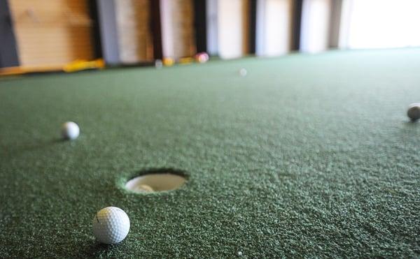 Practice putting before you play.