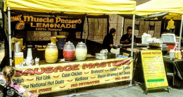 Sausage Masters Booth at Wilshire/Courtyard Place Farmers' Market