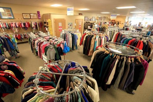 A view of typical clothing selections