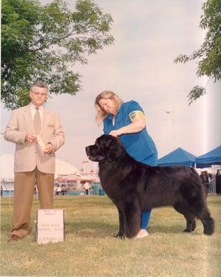 Janice & Montana winning at Kern County Kennel Club show.