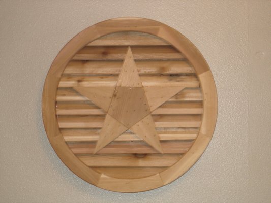 Round Vents Brick trim with Star