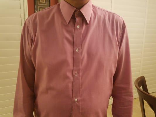 Custom fitted shirt fits terrible