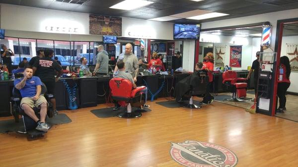 The hair cutting area