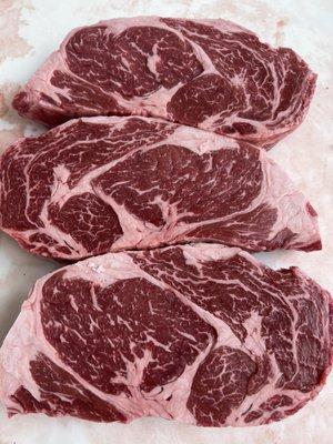 Nicely marbled ribeyes!