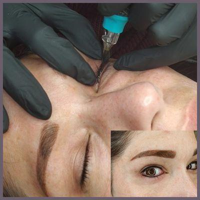 Permanent Eyeliner and Powder Brow Touch Up