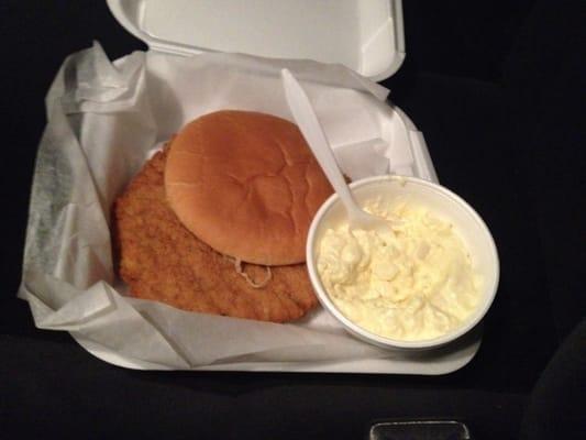 Potato salad and big tenderloin