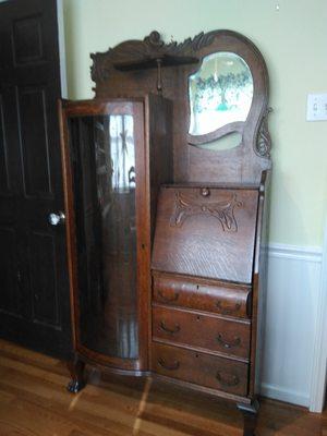 Cabinet refinished and repaired very nice