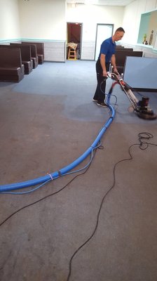 Making carpets new again at a Chinese Buffet restaurant