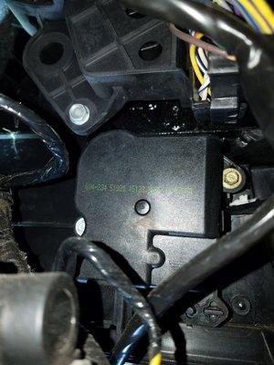 Electronic hvac mode door actuator. ( It's what clicking under the dash these days )