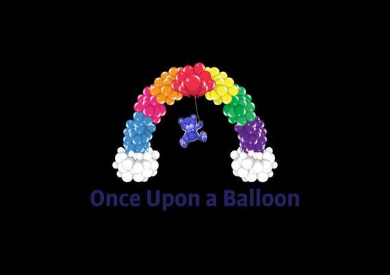 Organic balloon arch, teddy bear foating by a bouquet