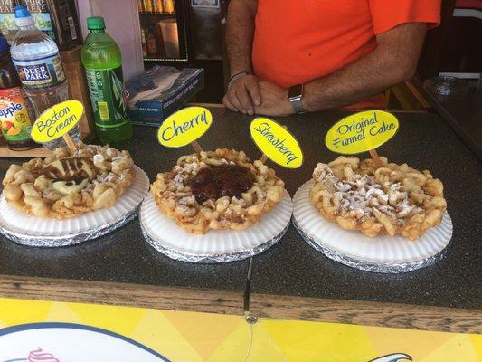 Best funnel cakes on boardwalk with a lot of variety.