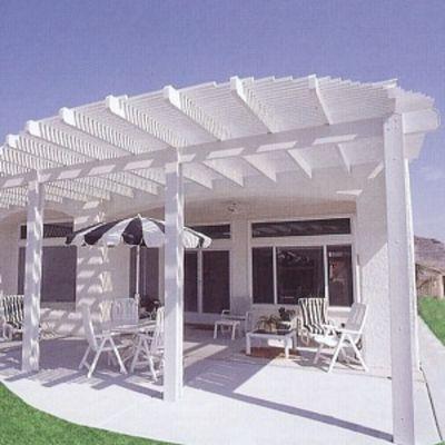 Pergola for shade above patio.