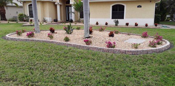 Flagstone as border