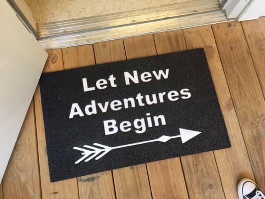 Love the welcome mat!