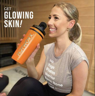 After your infrared workout your skin will glow!