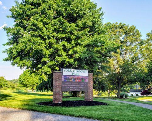 Entrance to York Township Park