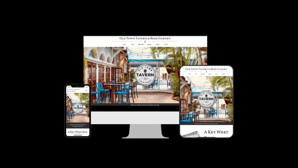 Website design, social media management, and marketing support for Old Town Tavern & Beer Garden, a restaurant in Key West, Florida.