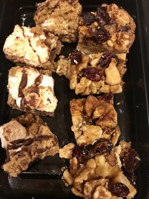 I already cut up the s'mores and cranberry bars.