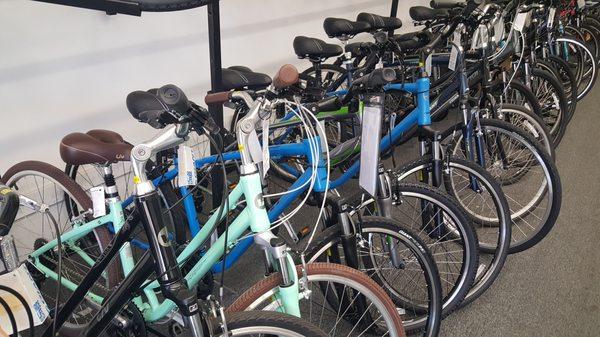 Comfort Hybrid bikes.  When comfort and stability are the highest priority. Great for beginning and casual riders.