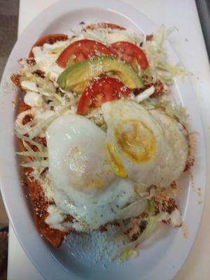 Red chilaquiles